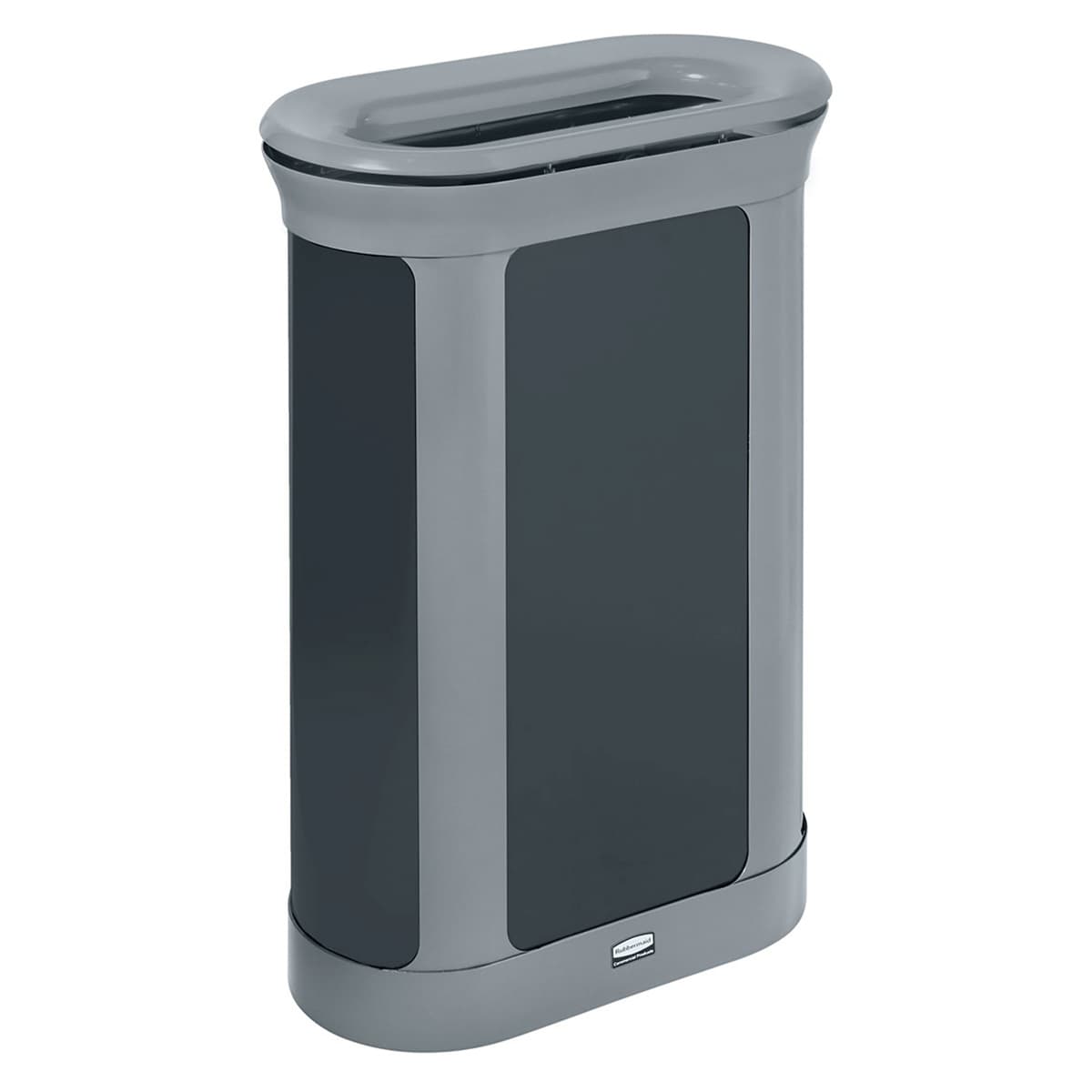 Enhance™ Pill 1-Stream Trash Can 13 GAL Pearl Gray Umbra Gray Metal With Hinged Lid 1/Each