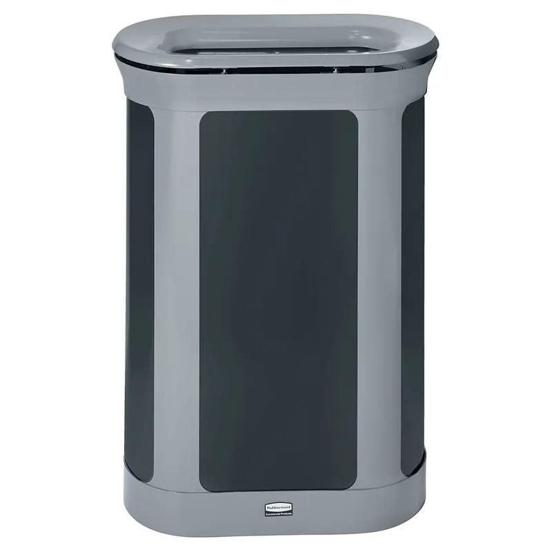 Enhance™ Pill 1-Stream Trash Can 13 GAL Pearl Gray Umbra Gray Metal With Hinged Lid 1/Each