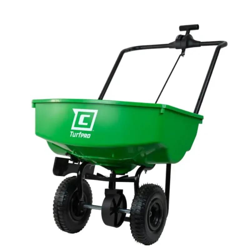 Salt & Ice Melt Spreader 70 LB Powder Coated Steel Polypropylene (PP) Adjustable Gate 1/Each