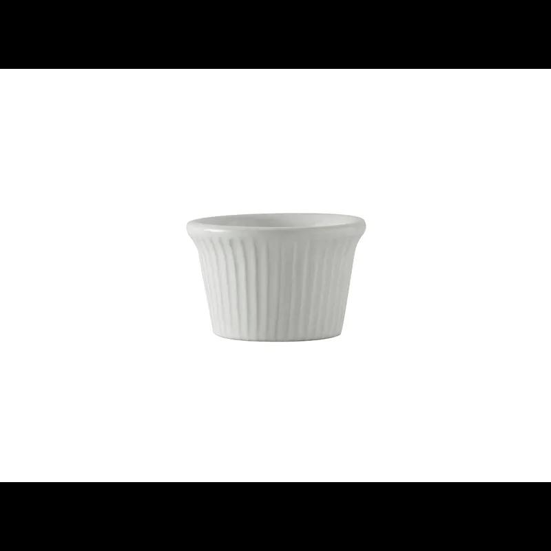 Ramekin 2.25 IN 1.5 OZ China White Fluted Fully Vitrified Oven Safe Microwave Oven Safe Dishwasher Safe 48/Case