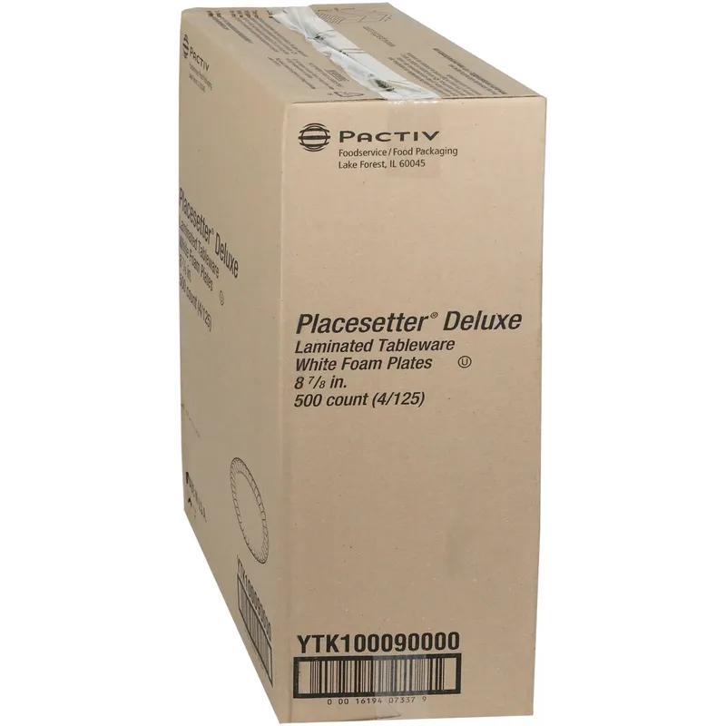 Placesetter® Plate 8.9X0.8 IN Polystyrene Foam White Round Laminated 500/Case