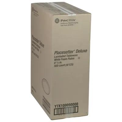 Placesetter® Plate 8.9X0.8 IN Polystyrene Foam White Round Laminated 500/Case