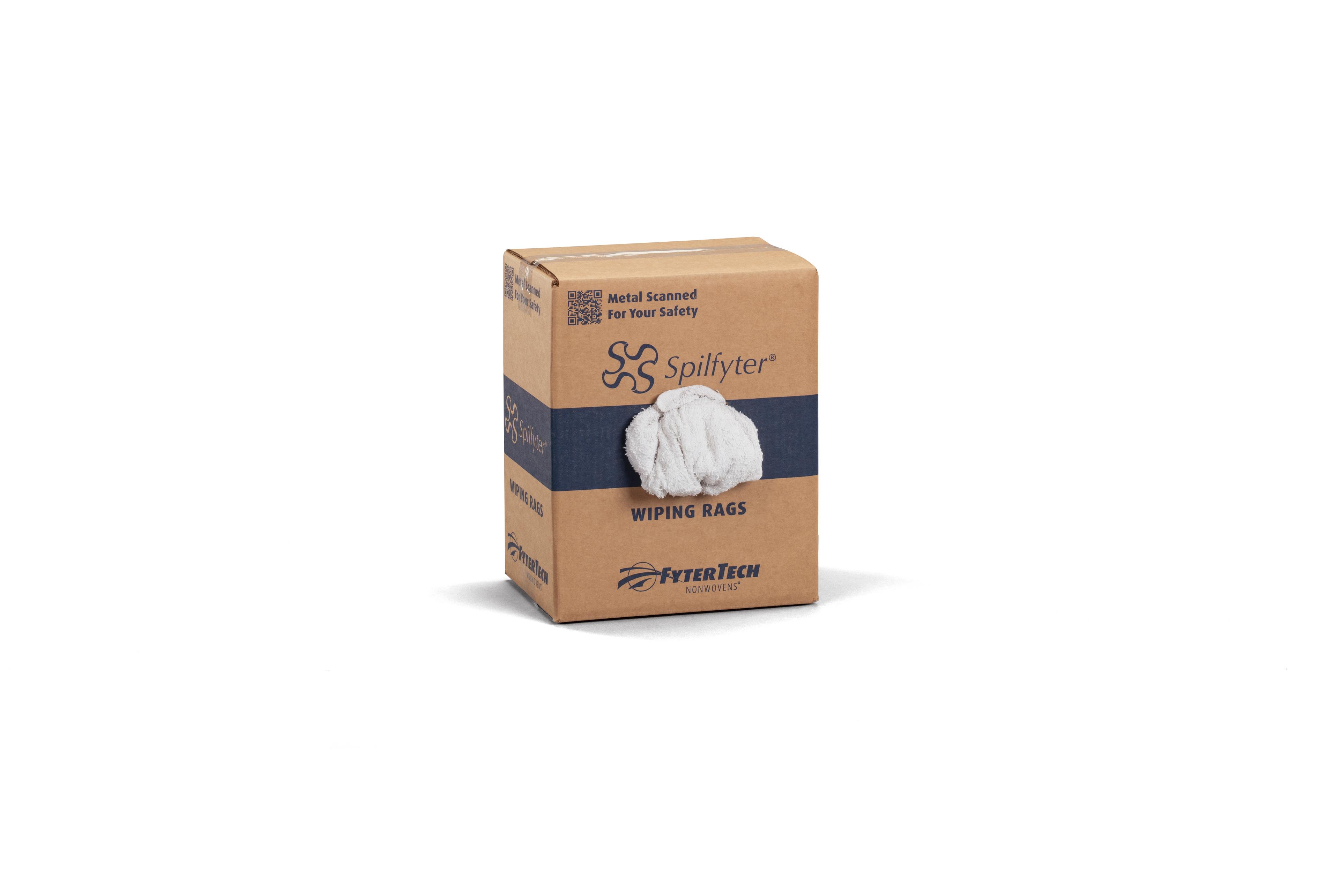 Spilfyter™ Bar Mop Rags 10 LB Cotton White New C Grade Box 1/Box