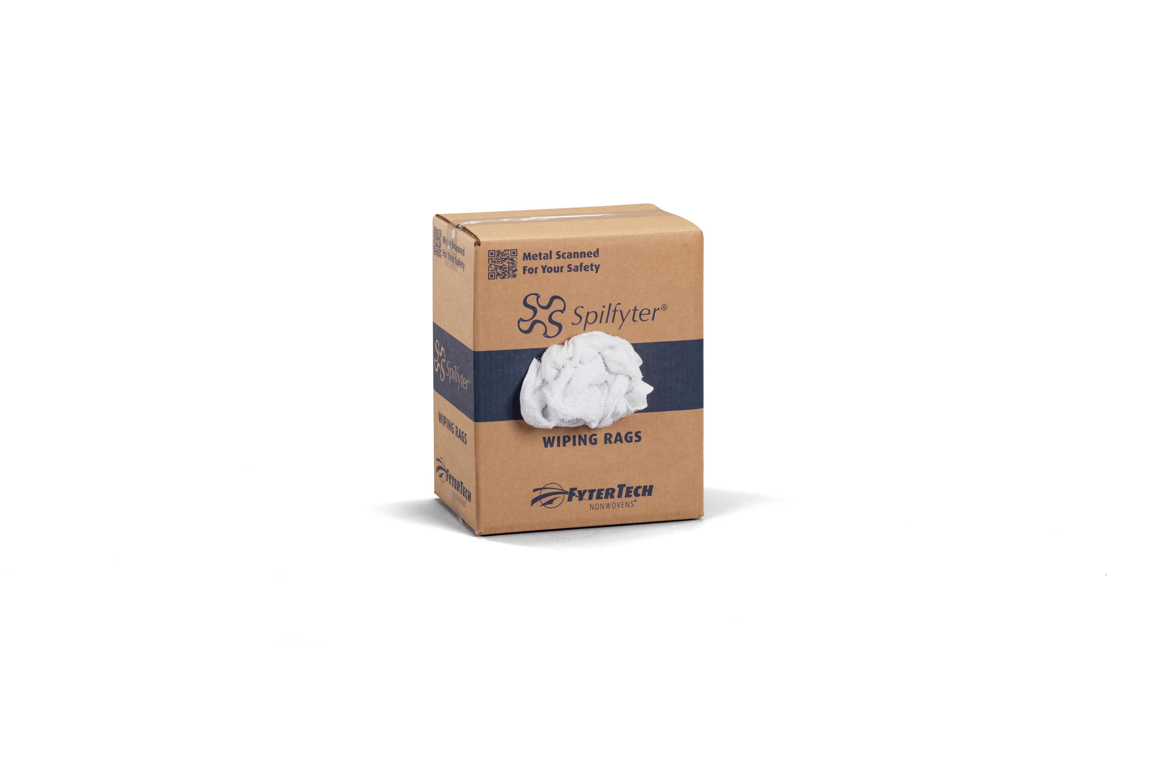 Spilfyter™ Rags 10 LB Flannel White Reclaimed Box 1/Box