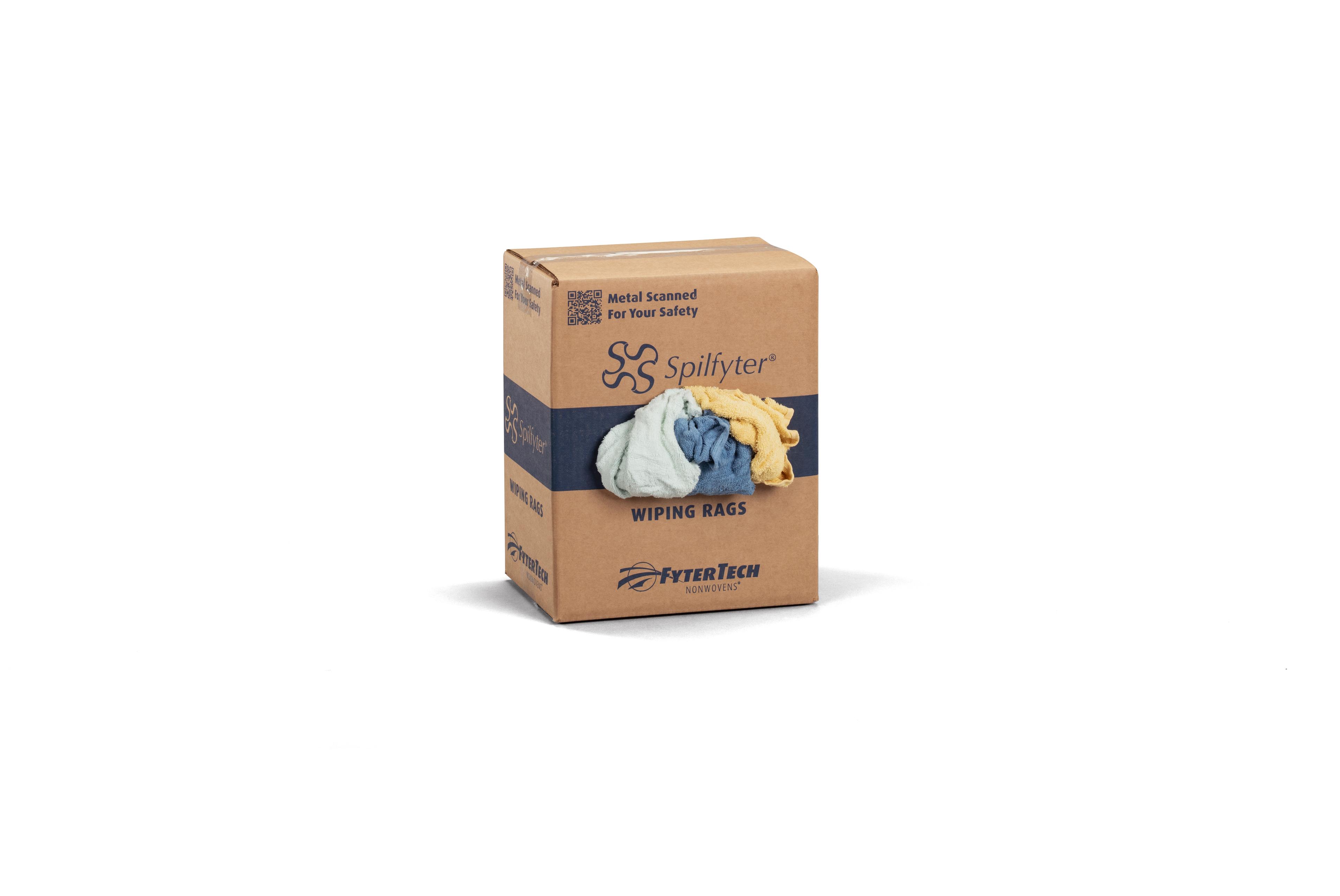 Spilfyter™ Knit Rag 10 LB Terry Cloth Assorted Reclaimed Cut Box 1/Box