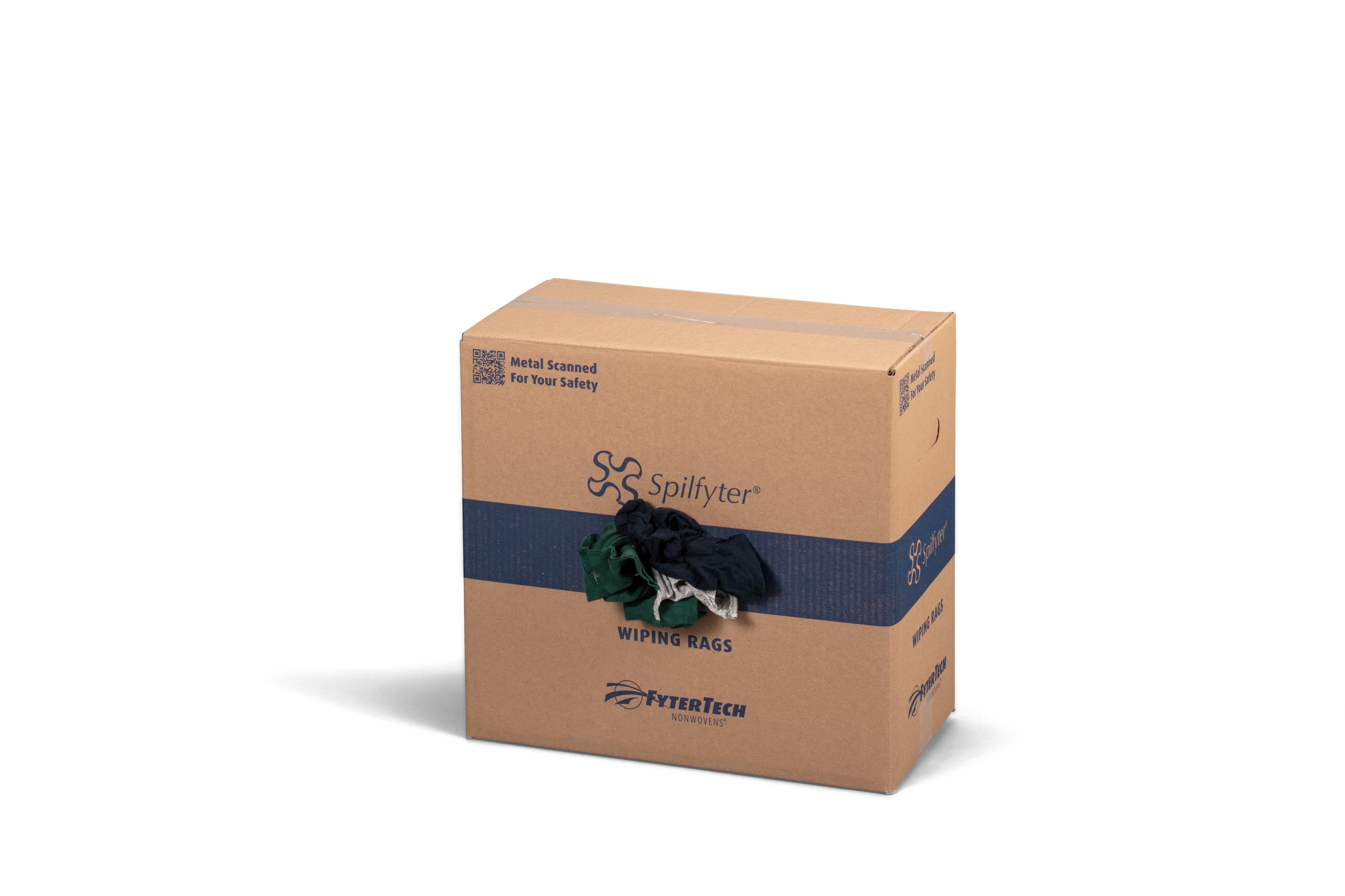 Spilfyter™ T-Shirt Rag 25 LB Textile Assorted Reclaimed Box 1/Box