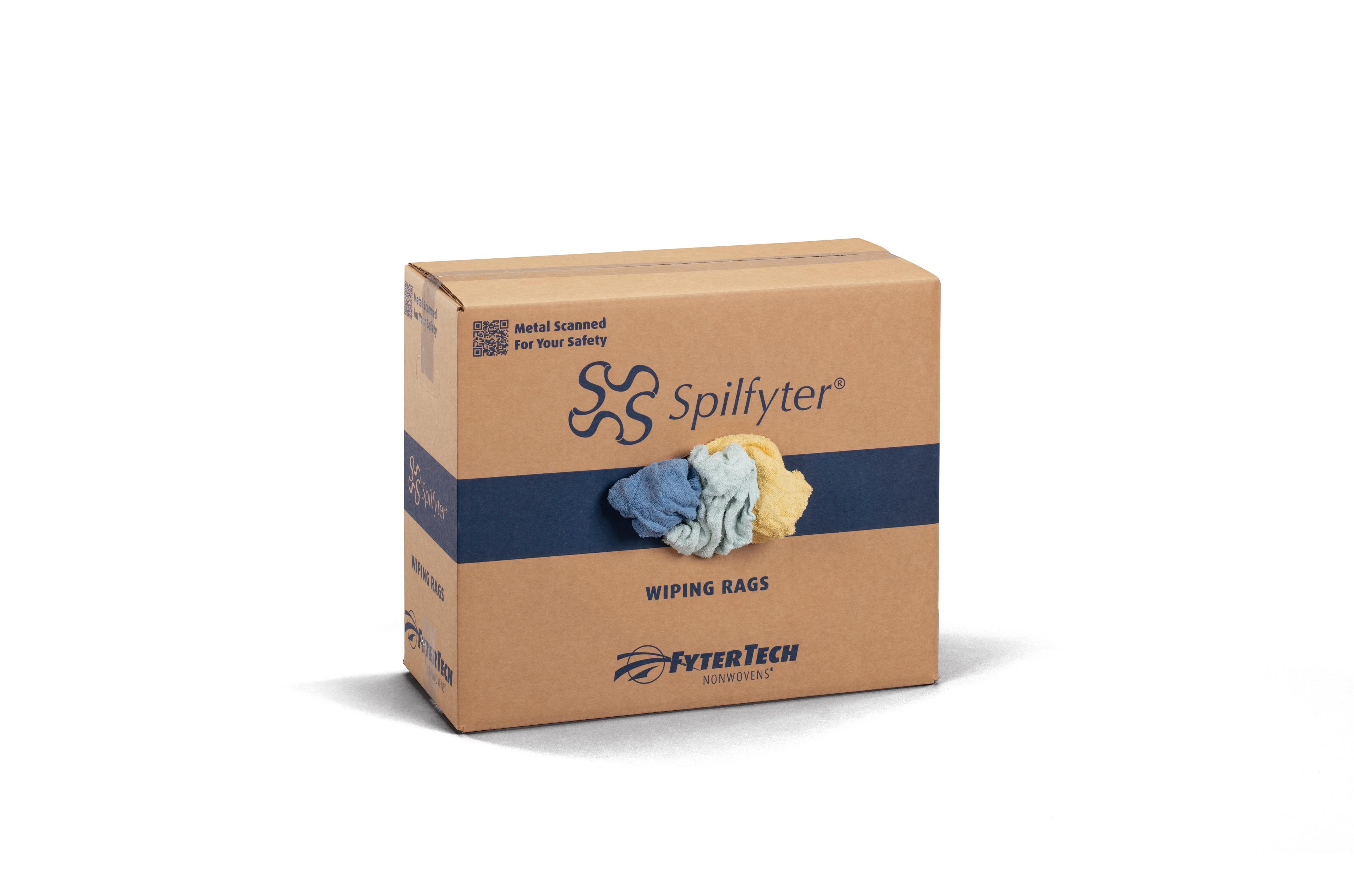 Spilfyter™ Knit Rag 25 LB Terry Cloth Assorted Reclaimed Cut Box 1/Box