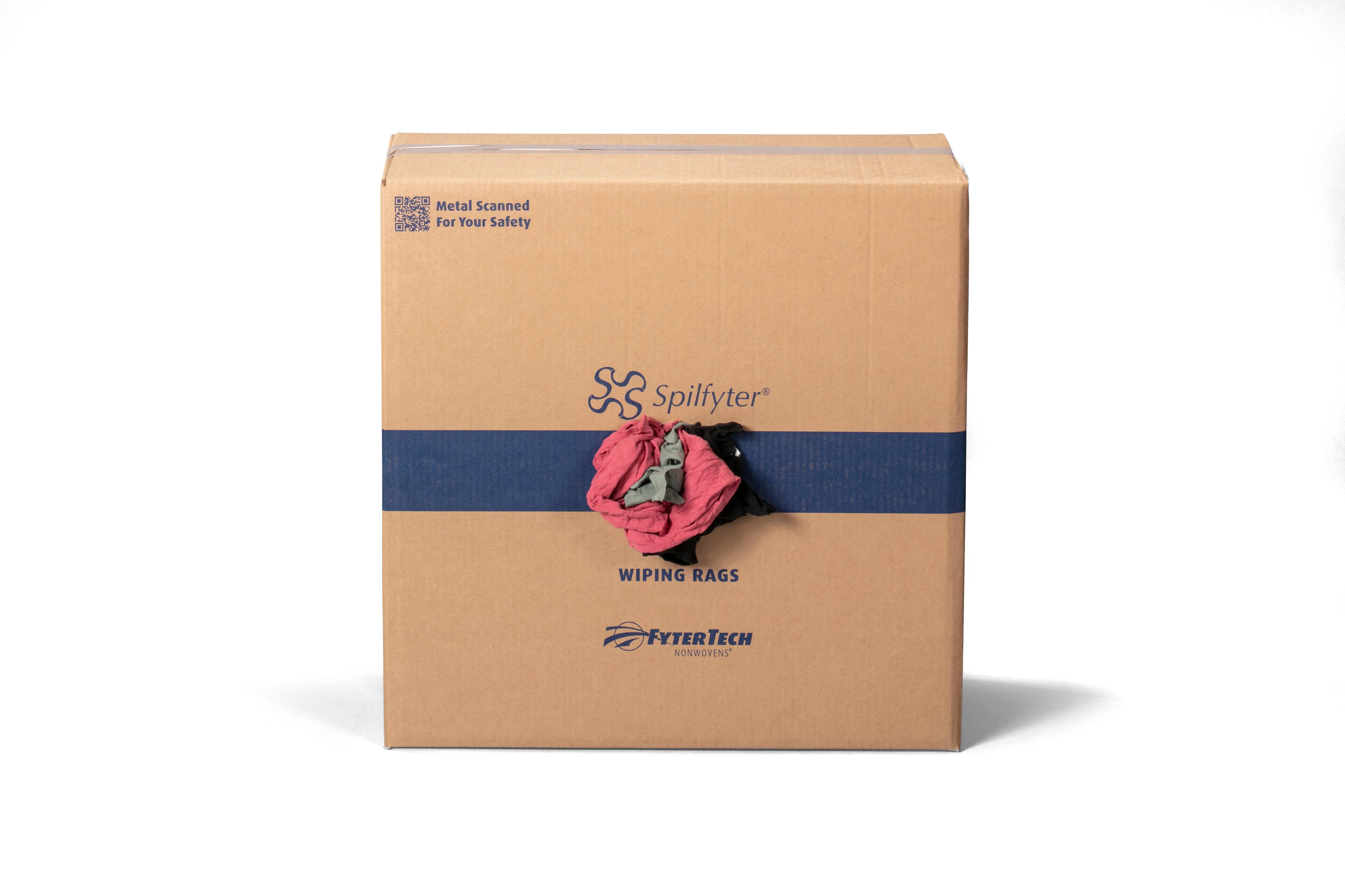 Spilfyter™ T-Shirt Rag 50 LB Textile Assorted Reclaimed Box 1/Box