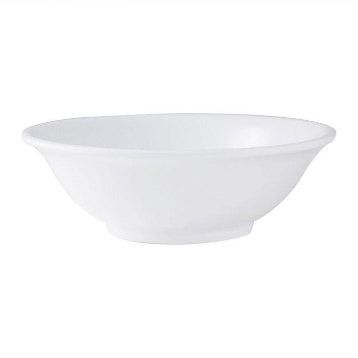 Serving Bowl 8 IN 41 OZ Melamine White Rimless Dishwasher Safe 12/Case