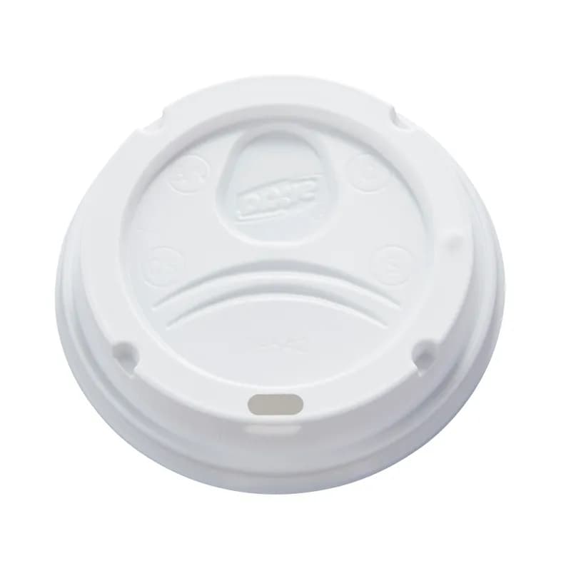 Dixie® Lid Dome Plastic White For 12-16-20 OZ Hot Cup Sip Through Identification 500/Case
