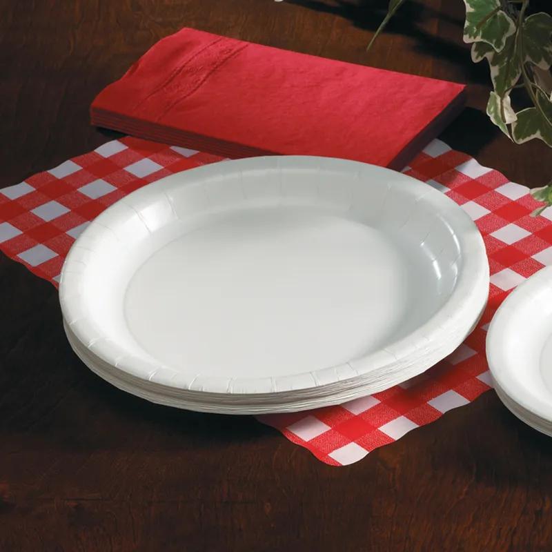 Plate 9 IN Coated Paper White Medium Weight 500/Case