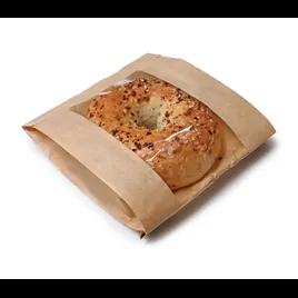 Bagcraft® EcoCraft® Bag 6.5X2X8.5 IN Wax Coated Paper Kraft Grease Resistant Window 500/Case