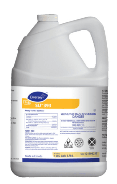 SU™ 393 Cleaner & Sanitizer 1 GAL RTU 4/Case