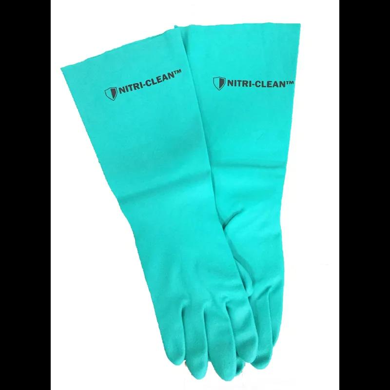 Nitri-Clean™ Gloves Small (SM) 18 IN Green 22MIL Heavy Duty Nitrile Textured Grip Rethermalizer 24 Count/Bag 6 Bags/Case