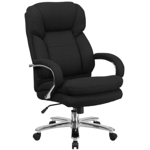 Hercules Chair Black Gray Polyester Metal Fabric Executive Swivel 1/Each