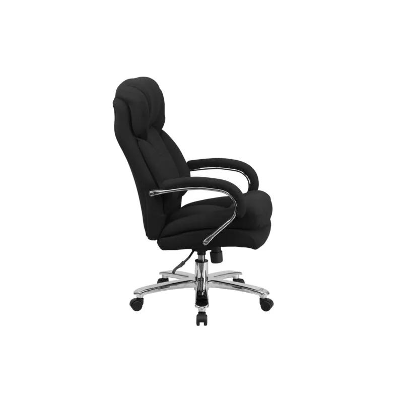 Hercules Chair Black Gray Polyester Metal Fabric Executive Swivel 1/Each