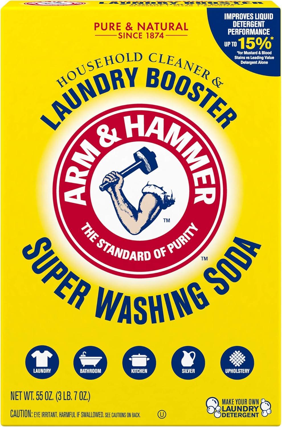 Arm & Hammer Laundry Detergent Wash Scent Booster 55 OZ Powder 12/Case
