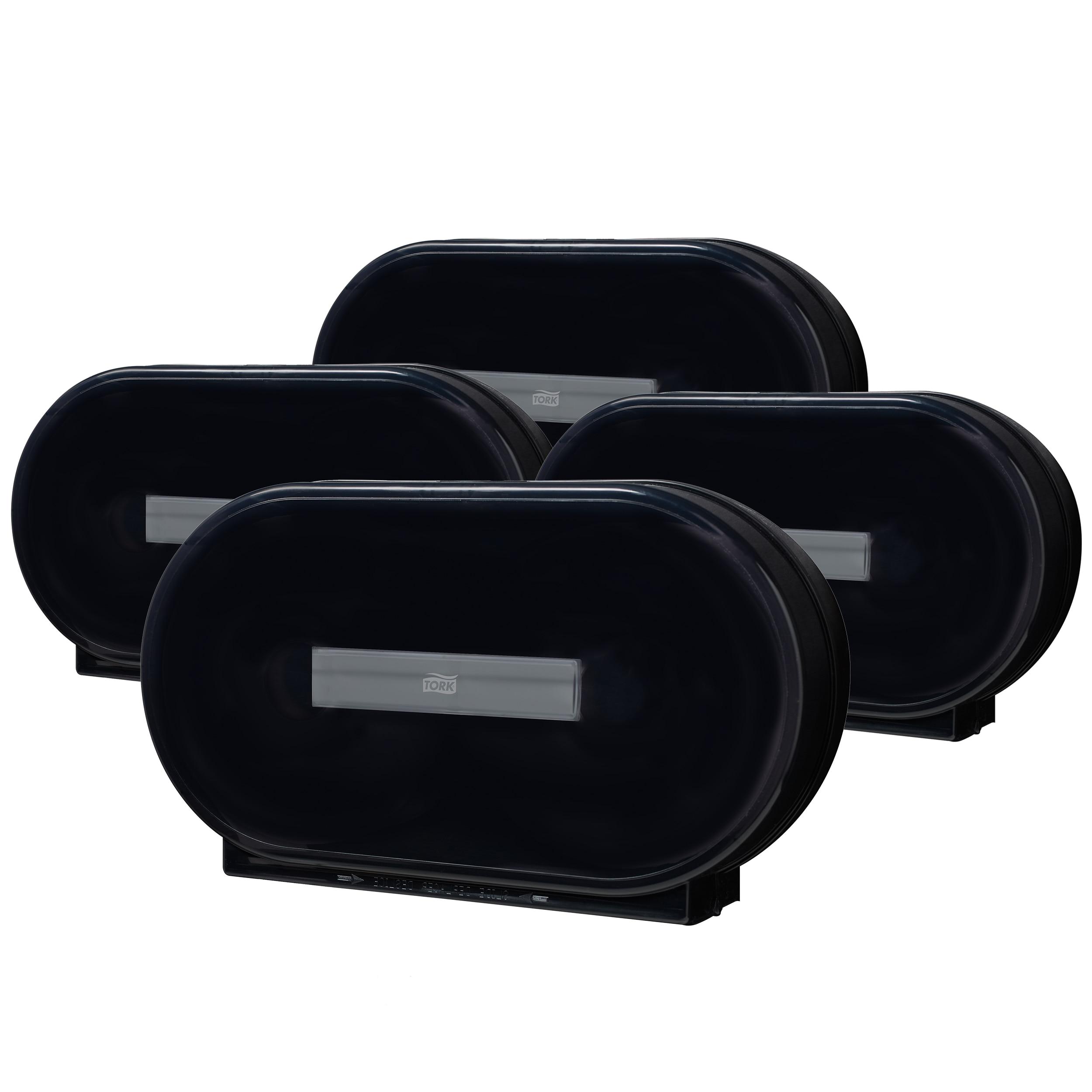 Tork Toilet Paper Dispenser T1 5.5X21.5X13 IN Plastic Black 2-Roll Jumbo (JRT) 1 Count/Pack 4 Packs/Case 4 Count/Case