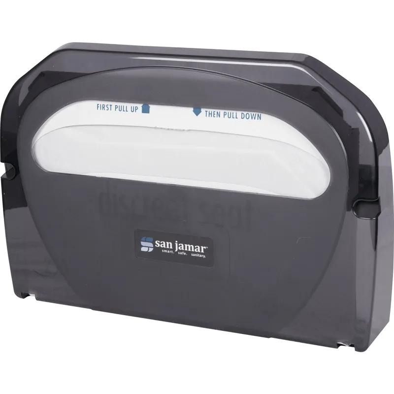San Jamar Toilet Seat Cover Dispenser 16.50X12X3 IN Plastic Black 1/Each