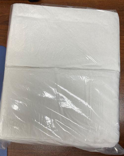 Dinner Napkins 14.75X17 IN White Paper 1PLY 1/8 Fold 3000/Case