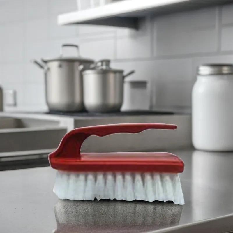 Scrub Brush Plastic Flat Iron 12/Case