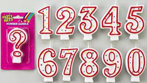 Number Candle #0 Birthday 12/Pack