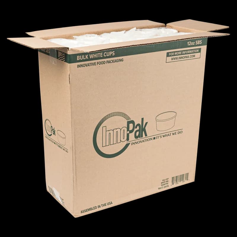 Soup Food Container 12 OZ SBS Paperboard White Leak Resistant 500/Case