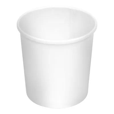 Soup Food Container Base 16 OZ Single Wall Poly-Coated Paper SBS Paperboard White Round Tall 500/Case