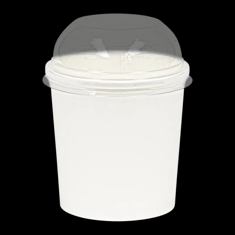 Soup Food Container Base 16 OZ SBS Paperboard White Tall Leak Resistant 500/Case