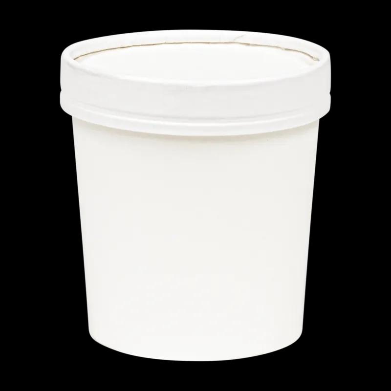 Soup Food Container Base 16 OZ SBS Paperboard White Tall Leak Resistant 500/Case