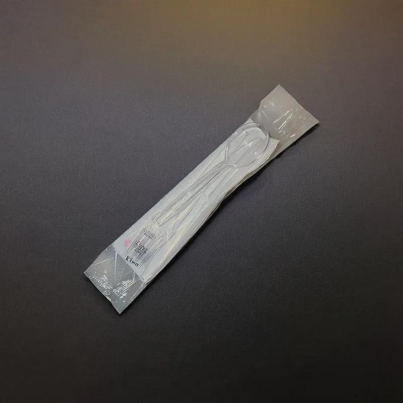 Victoria Bay 6PC Cutlery Kit Clear Heavy Duty With Napkin,Fork,Knife,Salt & Pepper,Soup Spoon 250/Case