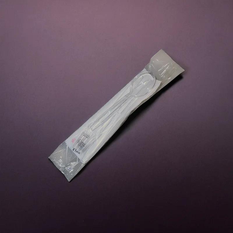 Victoria Bay 6PC Cutlery Kit Clear Heavy Duty With Napkin,Fork,Knife,Salt & Pepper,Soup Spoon 250/Case