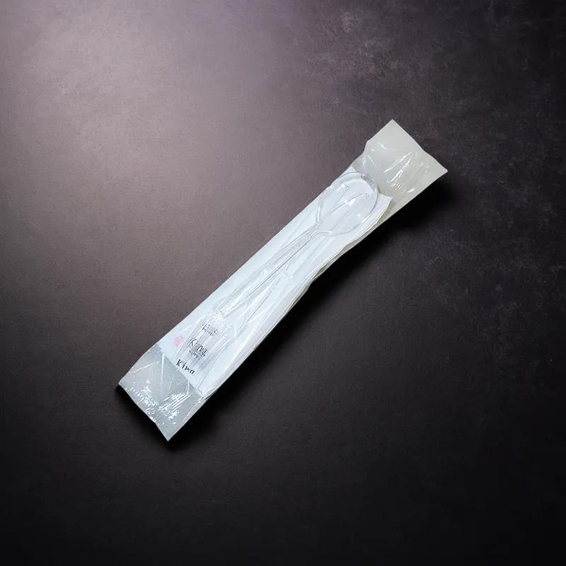 Victoria Bay 6PC Cutlery Kit Clear Heavy Duty With Napkin,Fork,Knife,Salt & Pepper,Soup Spoon 250/Case