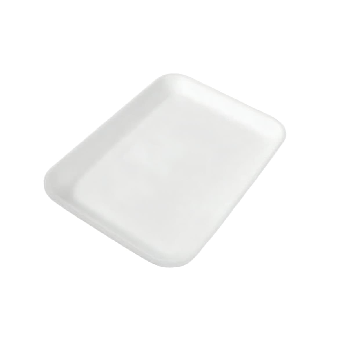 2S Meat Tray 8.25X5.75X0.625 IN Polystyrene Foam White Rectangle 500/Case