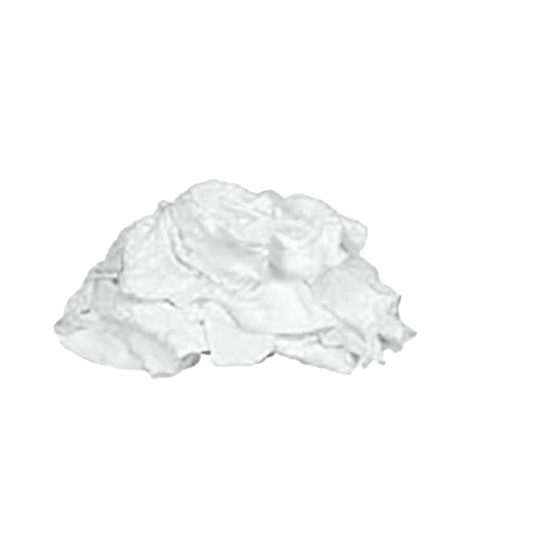 T-Shirt Rag 25 LB White 25/Case