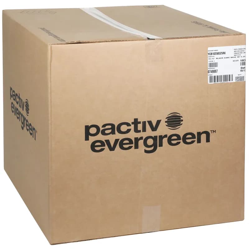 RoseDome Cake Container & Lid Combo With Dome Lid 10.25X5.25 IN PET Clear Black Round 110/Case