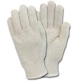 General Purpose Gloves Mens Large (LG) Natural Cotton Polyester String Knit 12 Count/Pack 25 Packs/Case 300 Count/Case