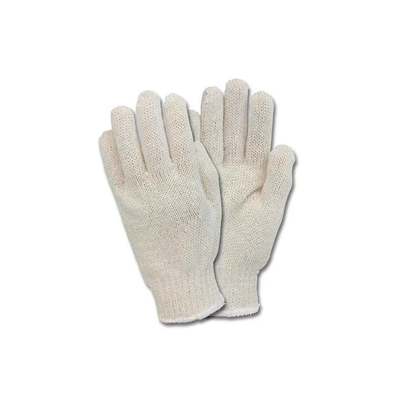 General Purpose Gloves Mens Large (LG) Natural Cotton Polyester String Knit 12 Count/Pack 25 Packs/Case 300 Count/Case