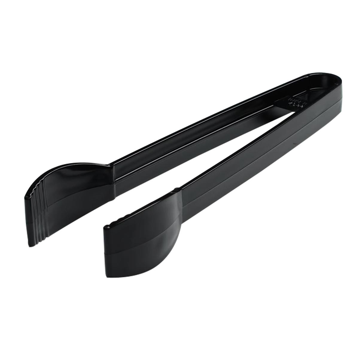 Tongs 7 IN Plastic Black 48/Case