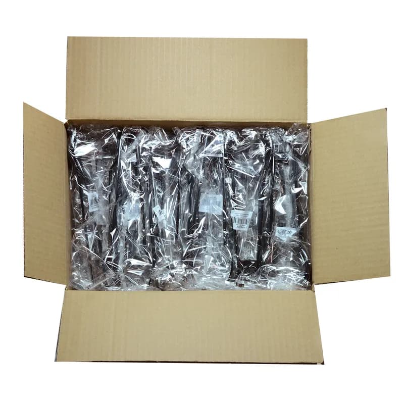 Tongs 7 IN Plastic Black 48/Case