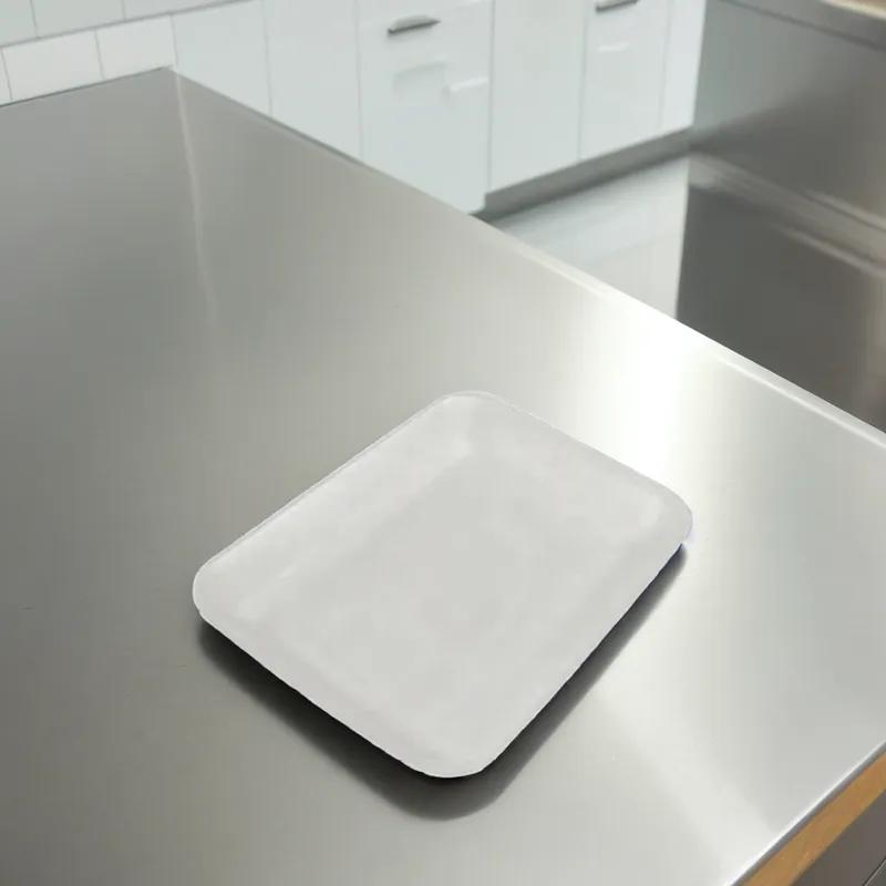 4D Tray 7.2X9.3X1.3 IN Foam White Rectangle 500/Case