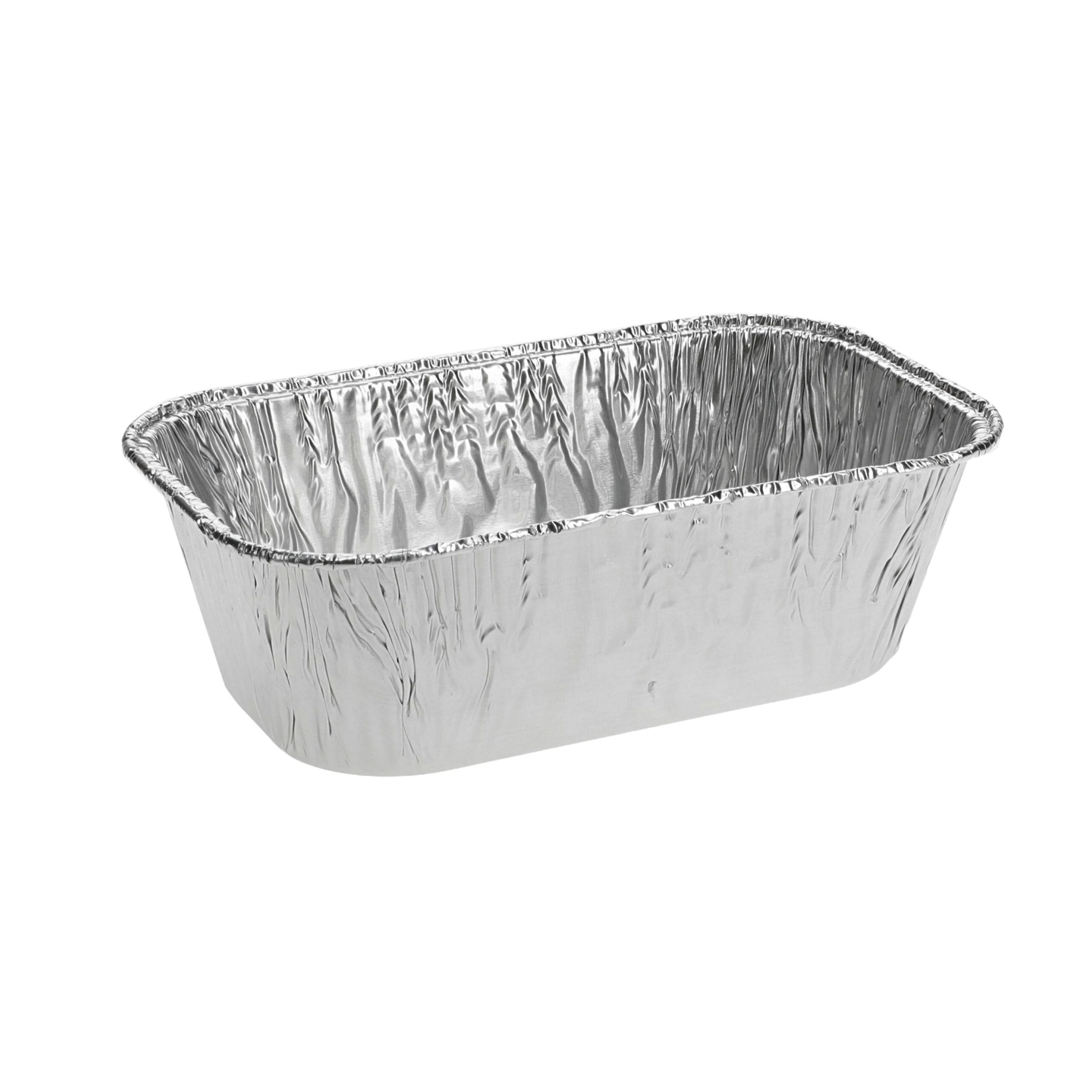 Bread & Loaf Pan 1 LB 5X3.34X2.03 IN Aluminum Silver Full Curl 1000/Case
