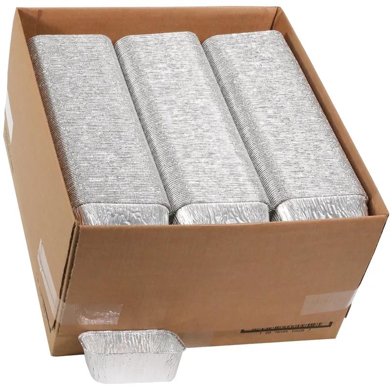 Bread & Loaf Pan 1 LB 5X3.34X2.03 IN Aluminum Silver Full Curl 1000/Case