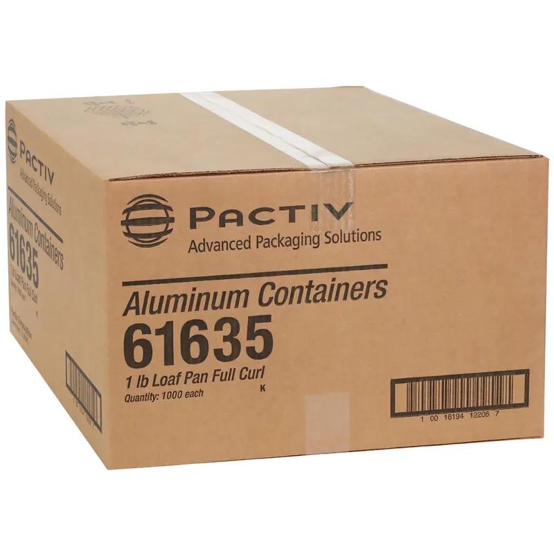 Bread & Loaf Pan 1 LB 5X3.34X2.03 IN Aluminum Silver Full Curl 1000/Case