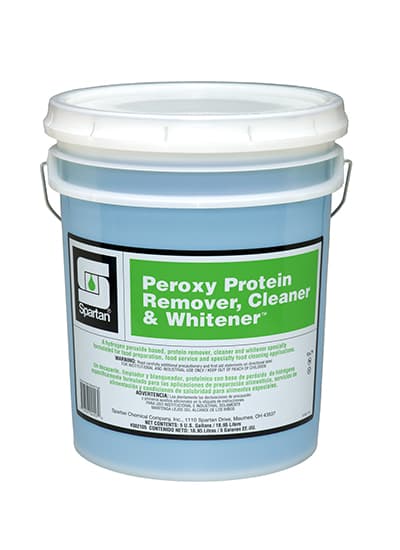 Peroxy Protein Remover, Cleaner & Whitener Fragrance Free Food Processing Detergent 5 GAL Food Contact Acidic 1/Pail