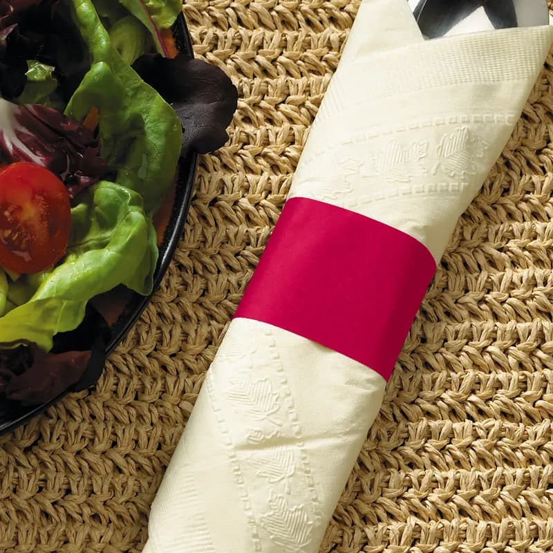 Napkin Bands 4.25 IN Red Paper Flat 10000/Case