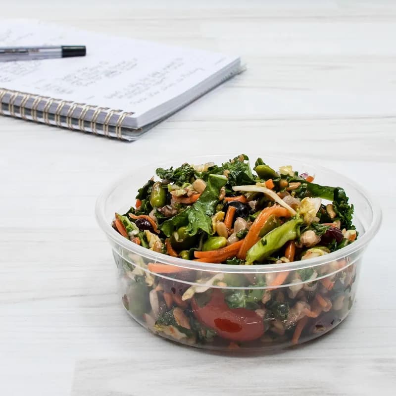 Solo® MicroGourmet® Deli Container Base & Lid Combo 8 OZ PP Clear 25 Count/Pack 20 Packs/Case 500 Count/Case