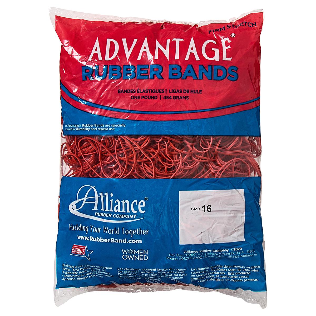 Rubber Band #16 2.5X0.0625 IN Rubber Latex Red 1/Bag