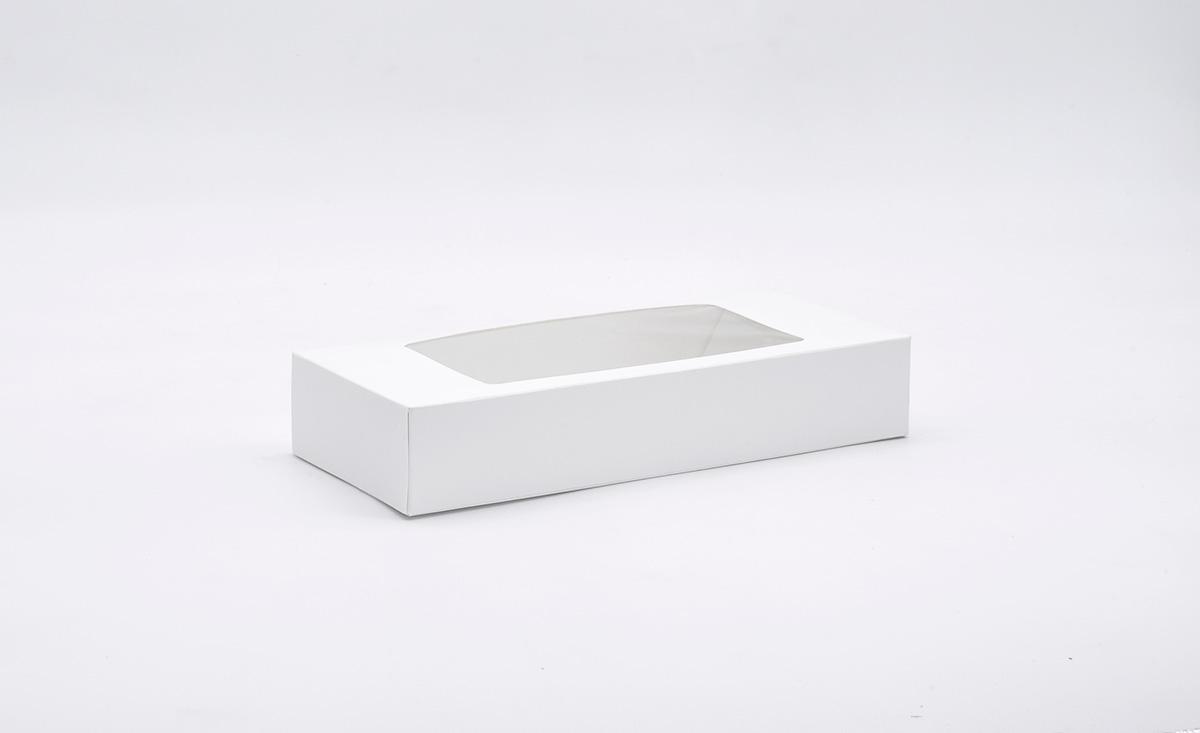 Cake Box 12.5X5.5X2.25 IN White Rectangle With Window 200/Case