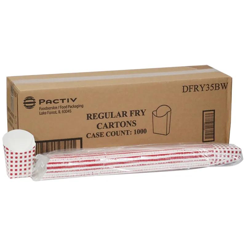 French Fry Cup & Scoop 3.21X1.64X4.71 IN Paperboard White Red 1000/Case